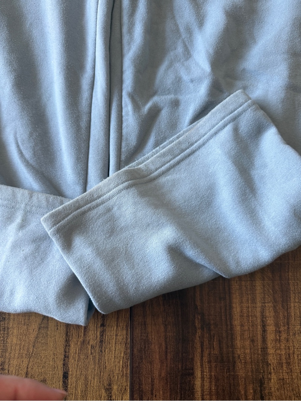 Women's Wide-Leg Drawstring Sweats in Light Blue - Picture 5 of 8